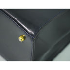 Gucci Lock Handbag Leather Navy Bag — view 4