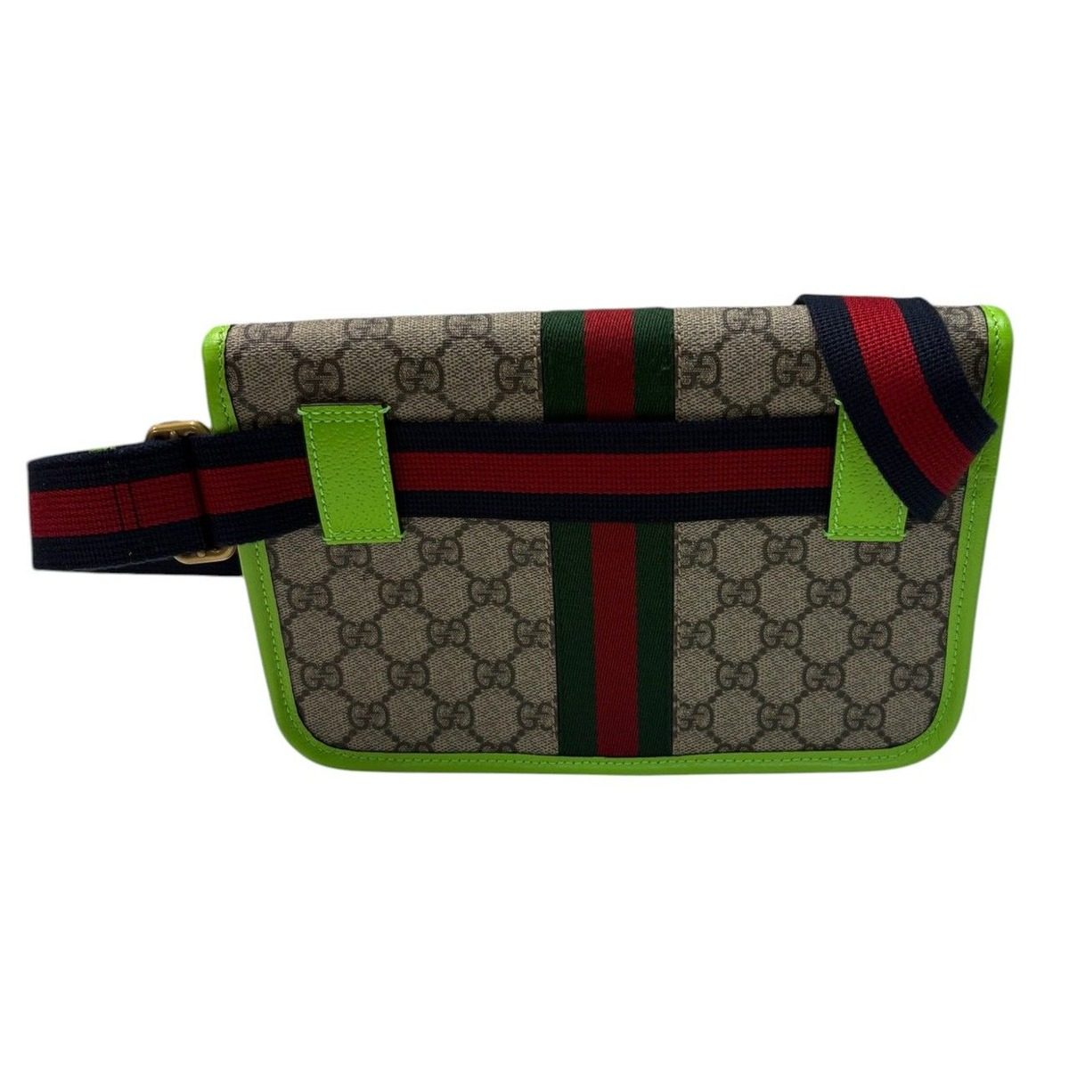 Gucci Ophidia Beige Gold GG Supreme Canvas Leather Shoulder Bag — view 2
