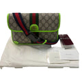 Gucci Ophidia Beige Gold GG Supreme Canvas Leather Shoulder Bag