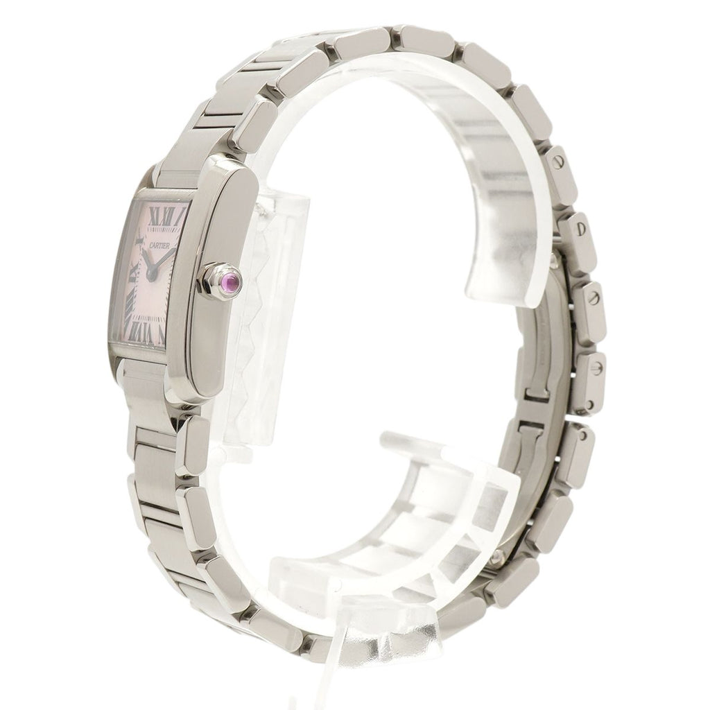 Cartier Tank Francaise SM Pink Dial Watch — view 2