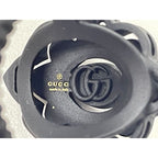 Gucci Michele Period Stone Faux Pearl Flower Ring 10 Black — view 8