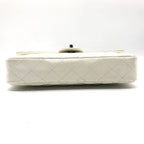 Chanel Caviar Leather CC Logo Turnlock Chain Shoulder Bag White — view 3