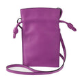 Loewe Flamenco Pocket Shoulder Bag A411 F10 X01 Nappa Leather Purple Drawstring
