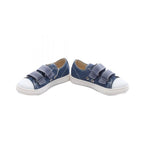 Fendi Sneakers Zucchino Kids Velcro Navy Canvas Leather — view 3