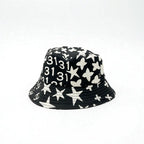 Chanel Hat Cotton Black White Bucket Coco Mark Logo — view 2
