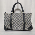 Gucci GG Supreme Leather Navy Mini Boston Bag Vintage