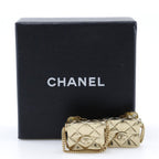 Chanel Quilted Gold Plated 02 P 24.6 g Earrings — view 9