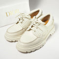 Dior Walker Deck Shoes 35 Leather Ivory