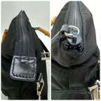 Gucci Shoulder Bag Bamboo Nylon Black Travel Formal — view 4
