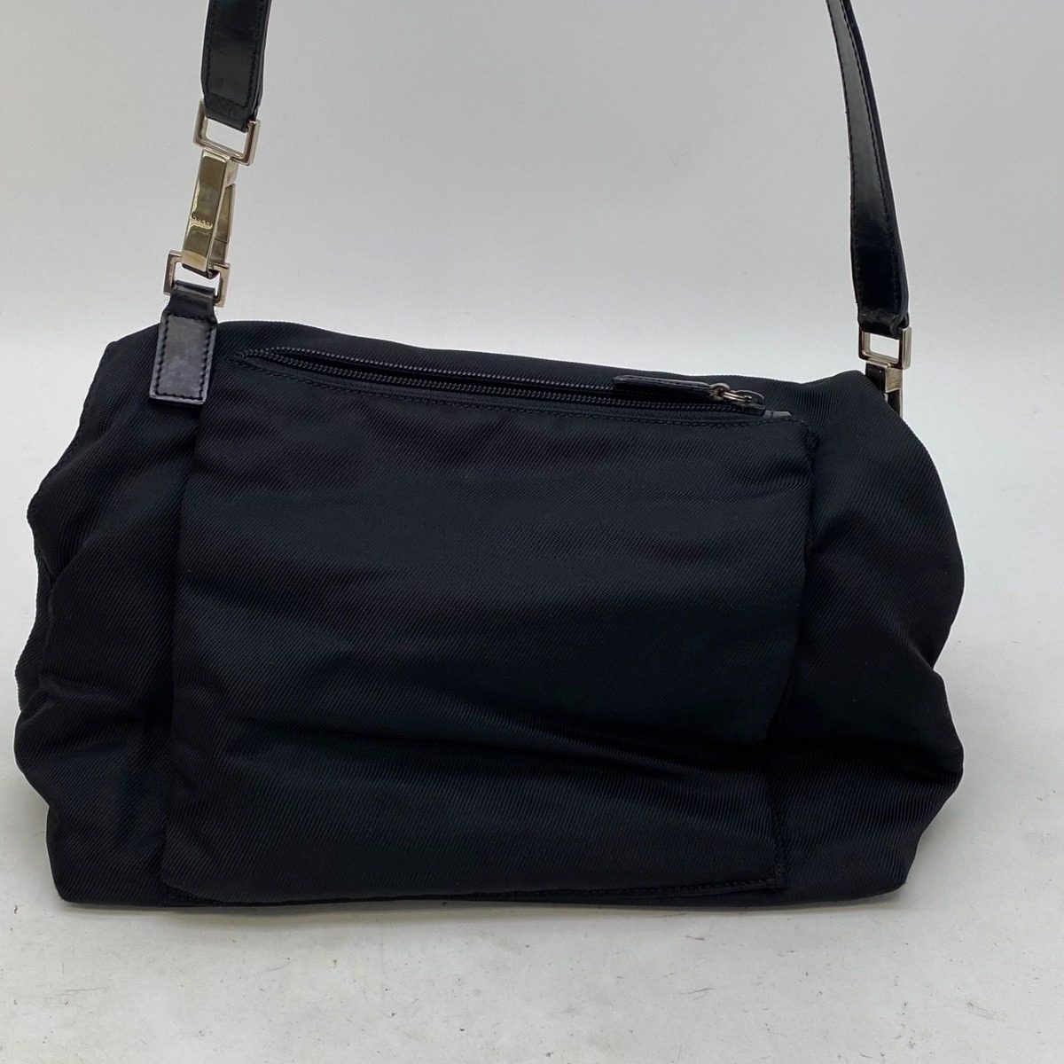 Gucci Shoulder Bag Bamboo Nylon Black Travel Formal — view 8