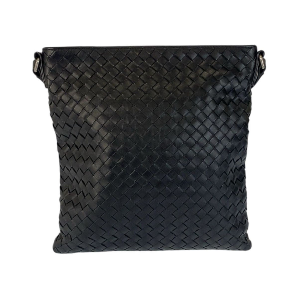 Bottega Veneta Intrecciato Black Shoulder Bag Pochette