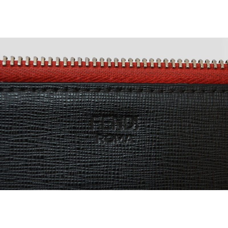 Fendi Clutch Bugs Eye Mon Star Flat Pouch Red — view 8