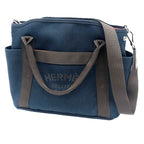 Hermes Sac Dopant Sage Gourmet Shoulder Bag Navy Brown