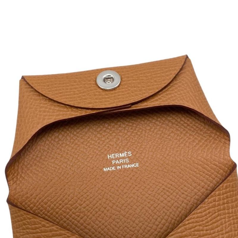 Hermes Coin Case Bastia Epson Gold Brown Silver Hardware — view 6