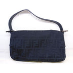 Fendi Mamma Bucket Zucca Pattern Shoulder Handbag Black — view 2