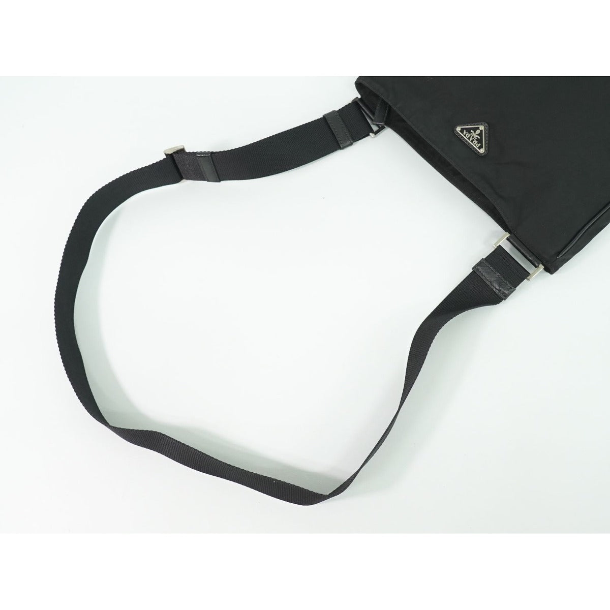 Prada Nylon Shoulder Bag Pochette Black — view 5