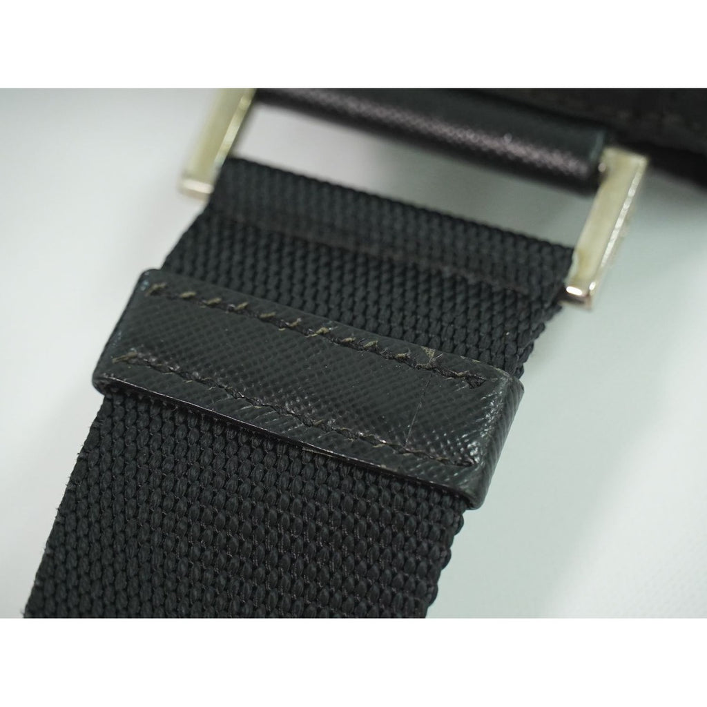 Prada Nylon Shoulder Bag Pochette Black — view 6