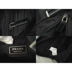 Prada Nylon Shoulder Bag Pochette Black — view 9