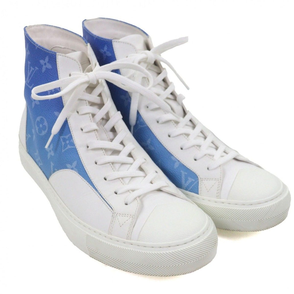 Louis Vuitton Tattoo Line Monogram Canvas Leather Lace Up High Cut Sneakers — view 4