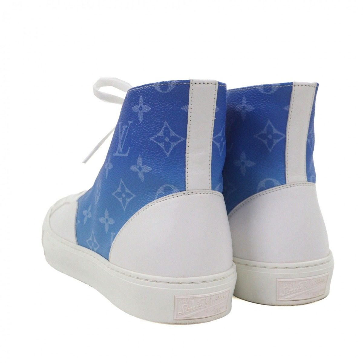 Louis Vuitton Tattoo Line Monogram Canvas Leather Lace Up High Cut Sneakers — view 5
