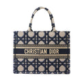 Dior Cannage Book Tote Canvas Navy