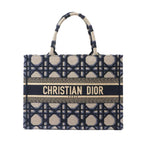 Dior Cannage Book Tote Canvas Navy