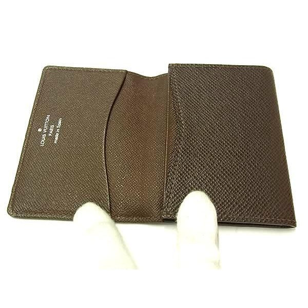 Louis Vuitton Card Case Taiga Envelop Carte De Visite Grizzly Leather — view 4