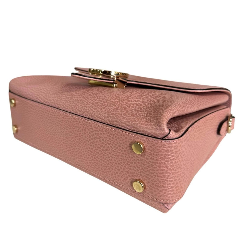 Gucci Interlocking Shoulder Bag Leather Pink G — view 7
