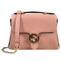 Gucci Interlocking Shoulder Bag Leather Pink G