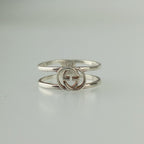 Gucci Rings Interlocking G Slim Open Band Ring Silver AG 925 — view 2