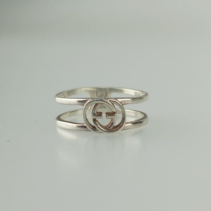 Gucci Rings Interlocking G Slim Open Band Ring Silver AG 925 — view 2
