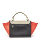 Celine Small Tricolor Trapeze Black Red Calfskin Leather Messenger Bag — view 5