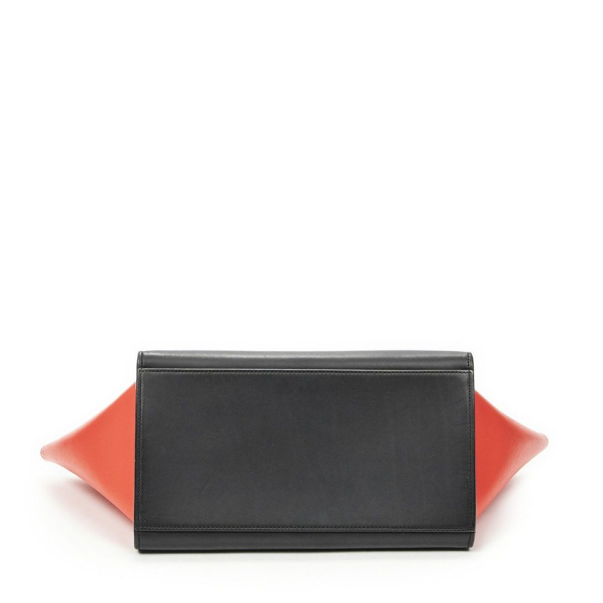 Celine Small Tricolor Trapeze Black Red Calfskin Leather Messenger Bag — view 6