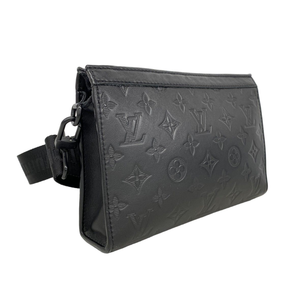 Louis Vuitton Shoulder Bag Monogram Shadow Gaston Wearable Wallet Black Cles — view 2