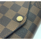 Louis Vuitton Damier Portefeuille Sarah Bifold Wallet Brown Delivery — view 4