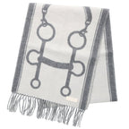 Hermes Kazak Bit Design Cashmere Muffler Scarf