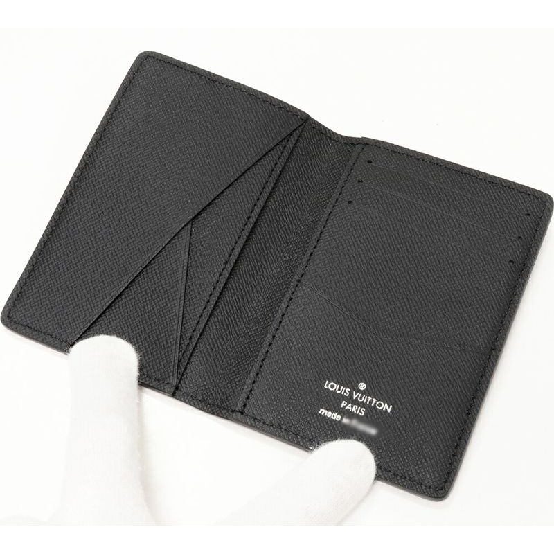 Louis Vuitton Bifold Card Case Pass Epi Noir Black Organizer Deux Poches — view 4