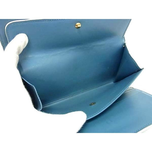 Louis Vuitton Long Wallet Suhali Porte Trsor International Blue Leather — view 6