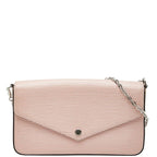 Louis Vuitton Epi Pochette Felicie Rose Ballerine Pink Leather — view 2