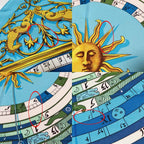 Hermes Carre 90 Scarf DIES ET HORE Astrology 100% Silk Blue Cleaned — view 9