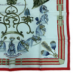 Hermes Carre 90 Scarf Silk Panache Et Fantasie and Red — view 5