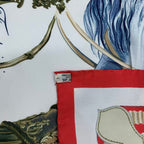 Hermes Carre 90 Scarf Silk Panache Et Fantasie and Red — view 8