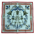 Hermes Carre 90 Scarf Silk Panache Et Fantasie and Red