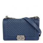 Chanel Shoulder Bag Boy Chain Chevron Crossbody