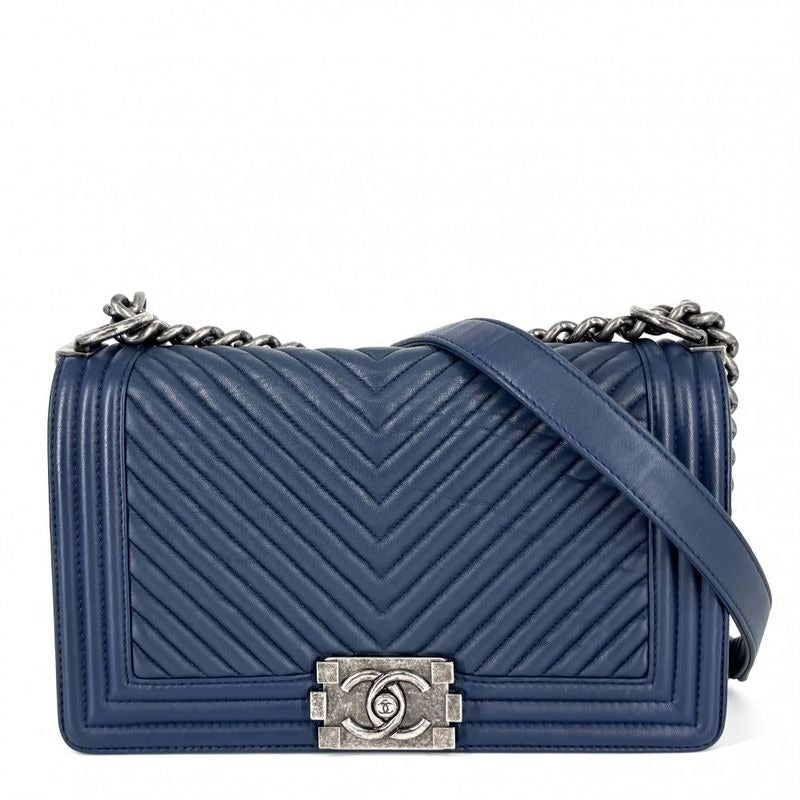 Chanel Shoulder Bag Boy Chain Chevron Crossbody — view 2