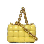Bottega Veneta the Chain Cassette Shoulder Bag Light Yellow