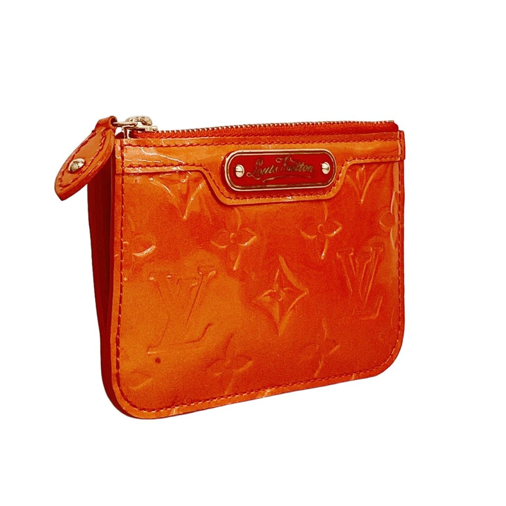 Louis Vuitton Coin Case Vernis Pochette Cles NM Orange Sunset — view 2