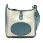 Hermes Evelyne I Toile Blue Jean Shikaku Shoulder Bag Gold