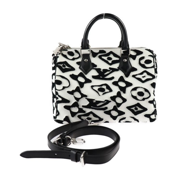 Louis Vuitton Speedy Bandouliere 25 Handbag Tufted Monogram Canvas