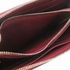 Bottega Veneta Marco Polo Leather Bordeaux Round Zipper Long Wallet Red — view 6